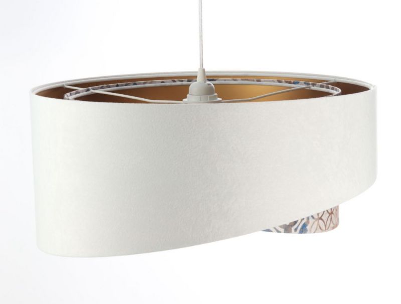 Lampa Bps Koncept wisząca ALBIT GOLD biała/złota 1 szt