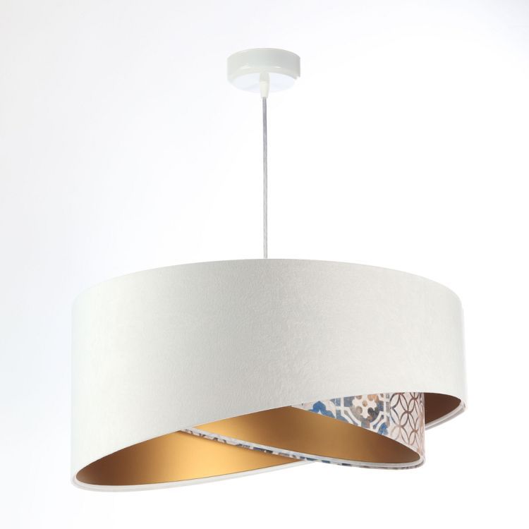 Lampa Bps Koncept wisząca ALBIT GOLD biała/złota 1 szt