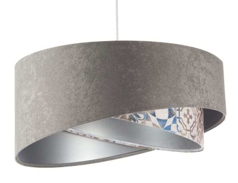 Lampa Bps Koncept wisząca ASHES szara/srebrna 1 szt
