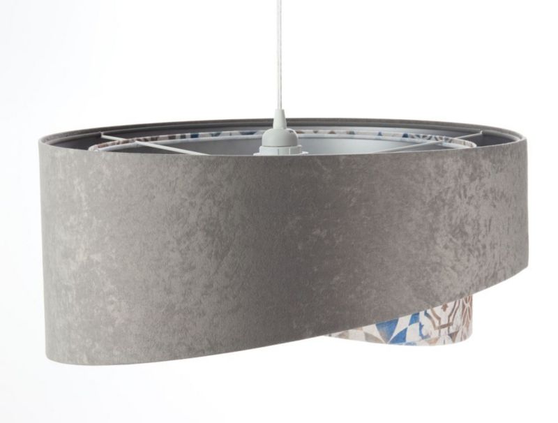 Lampa Bps Koncept wisząca ASHES szara/srebrna 1 szt