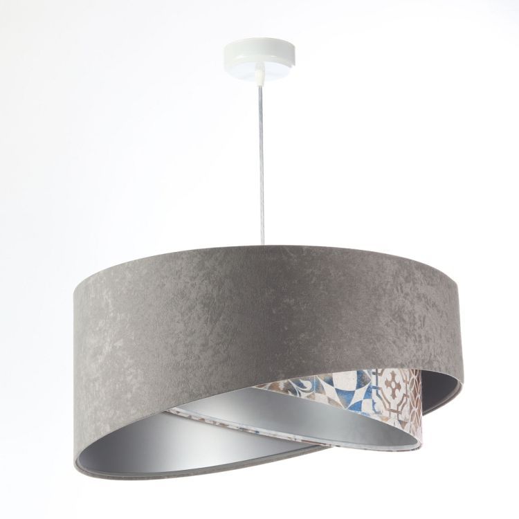 Lampa Bps Koncept wisząca ASHES szara/srebrna 1 szt