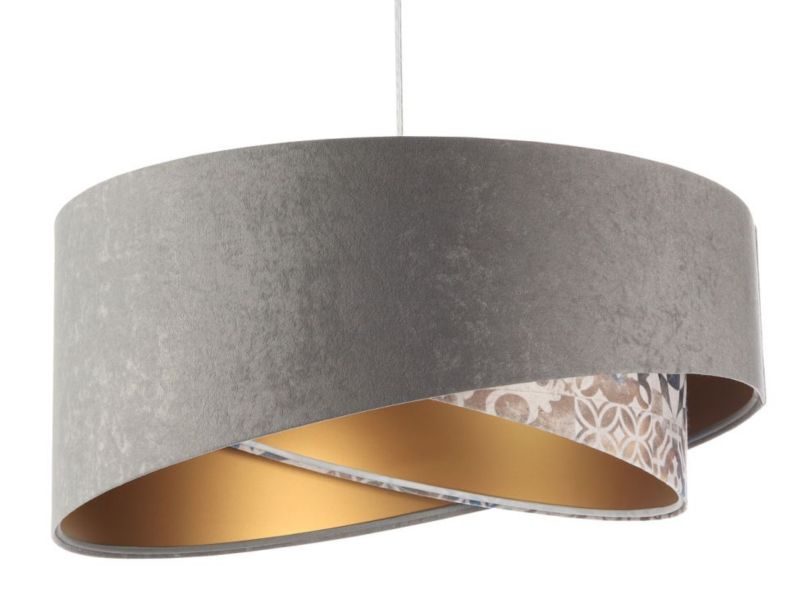 Lampa Bps Koncept wisząca ASHES szara/złota 1 szt