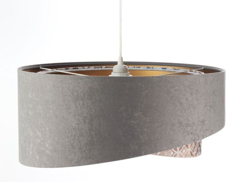Lampa Bps Koncept wisząca ASHES szara/złota 1 szt