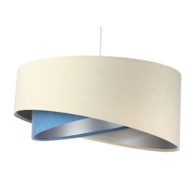 Lampa Bps Koncept wisząca BEIGE beżowa/niebieska/srebrna 1 szt
