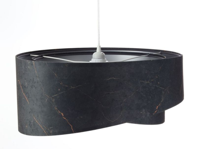 Lampa Bps Koncept wisząca BLACK MARBLE czarna/srebrna 1 szt