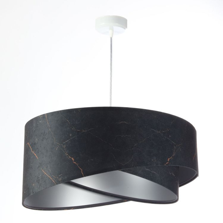 Lampa Bps Koncept wisząca BLACK MARBLE czarna/srebrna 1 szt