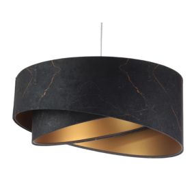 Lampa Bps Koncept wisząca BLACK MARBLE czarna/złota 1 szt