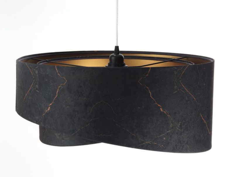 Lampa Bps Koncept wisząca BLACK MARBLE czarna/złota 1 szt