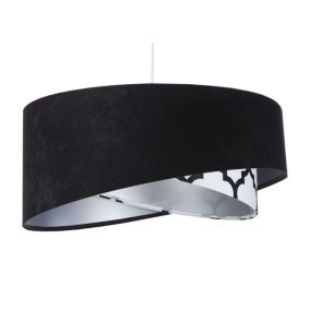 Lampa Bps Koncept wisząca BLACK VELVET czarna/srebrna 1 szt