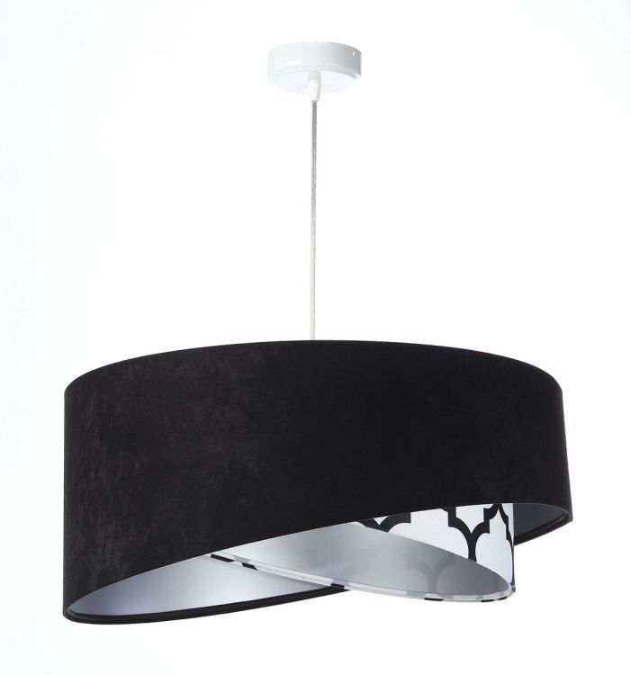 Lampa Bps Koncept wisząca BLACK VELVET czarna/srebrna 1 szt