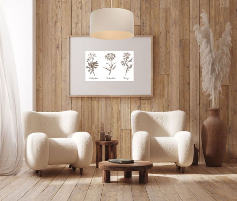 Lampa Bps Koncept wisząca BOHO LEN 60 kremowa 1 szt