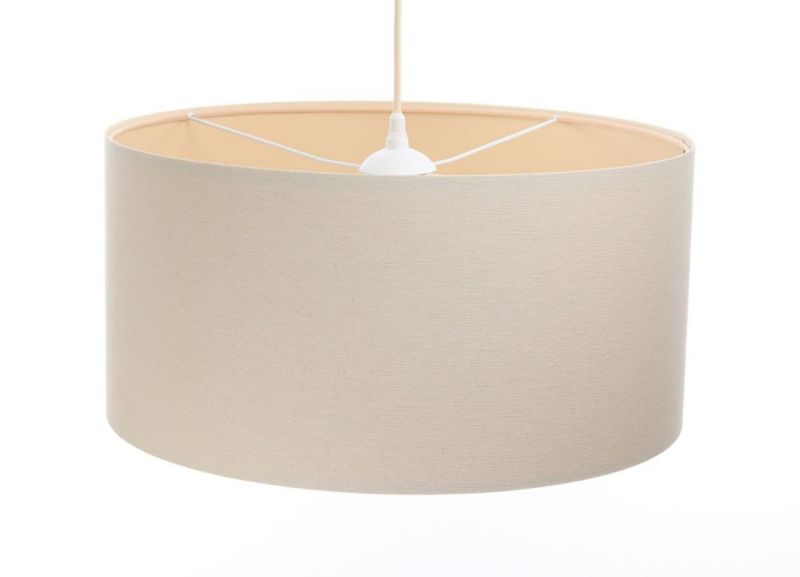 Lampa Bps Koncept wisząca BOHO LEN 60 kremowa 1 szt