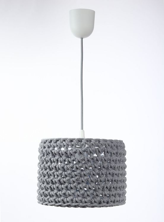 Lampa Bps Koncept wisząca COTTON 25 szara 1 szt