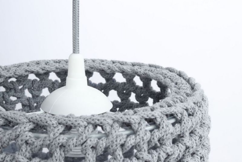Lampa Bps Koncept wisząca COTTON 25 szara 1 szt