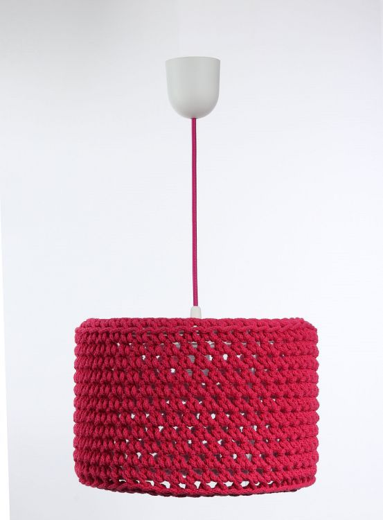 Lampa Bps Koncept wisząca COTTON 30 czerwona 1 szt
