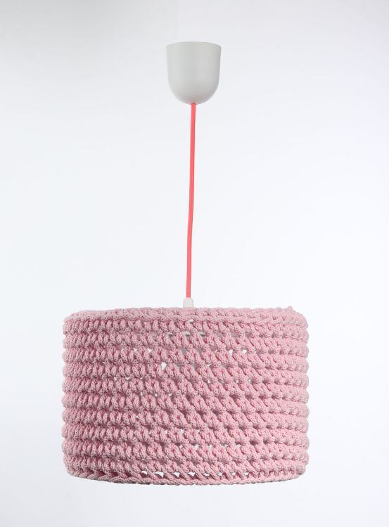 Lampa Bps Koncept wisząca COTTON 30 różowa 1 szt