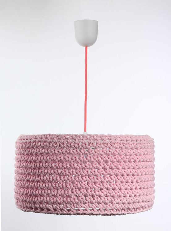 Lampa Bps Koncept wisząca COTTON 40 różowa 1 szt