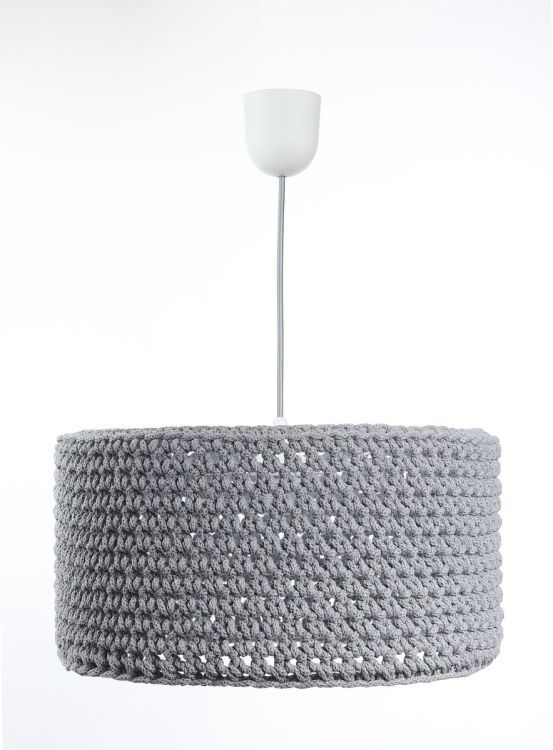 Lampa Bps Koncept wisząca COTTON 40 szara 1 szt