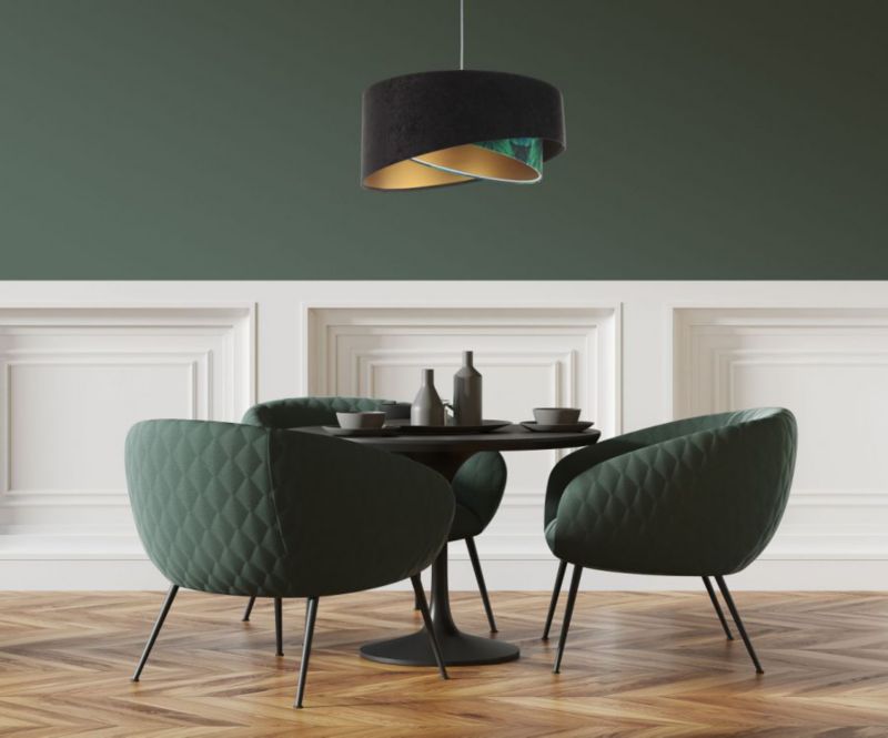 Lampa Bps Koncept wisząca DARK ELEGANCE czarna/złota 1 szt