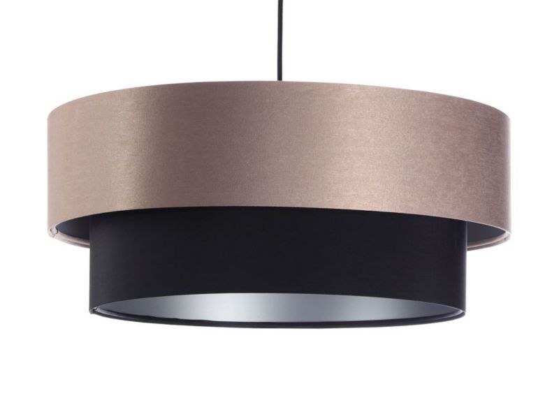 Lampa Bps Koncept wisząca DOUBLE 40 czarna/beżowa 1 szt