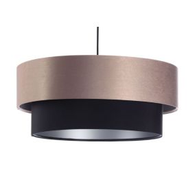 Lampa Bps Koncept wisząca DOUBLE 40 czarna/beżowa 1 szt
