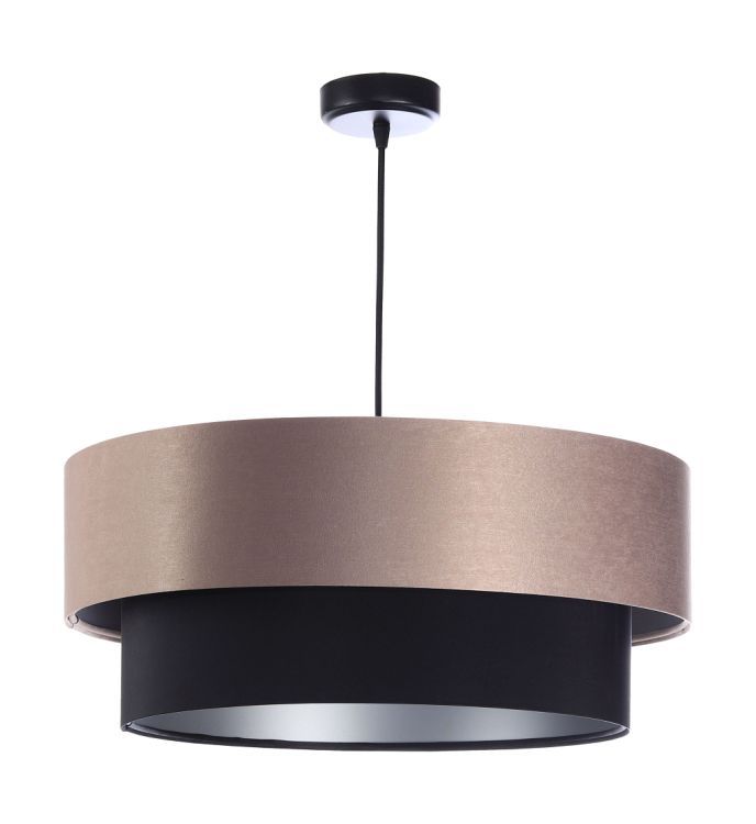 Lampa Bps Koncept wisząca DOUBLE 40 czarna/beżowa 1 szt