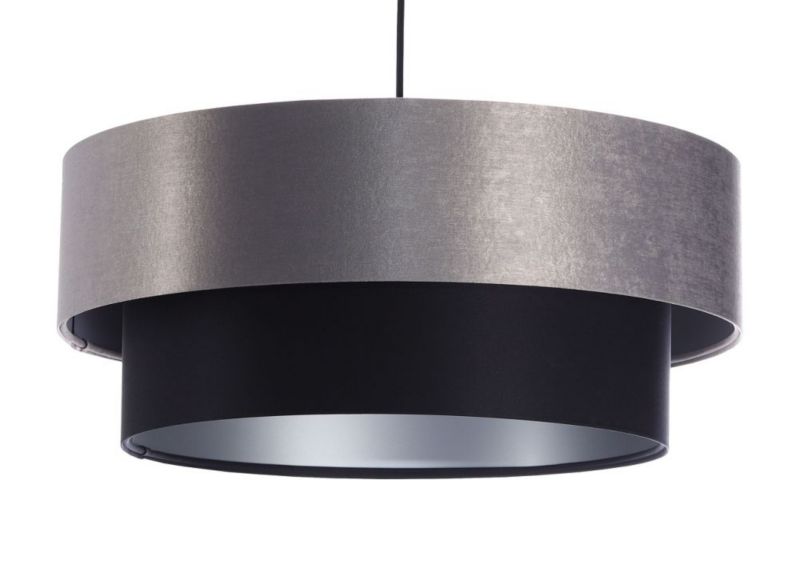 Lampa Bps Koncept wisząca DOUBLE 40 czarna/szara 1 szt