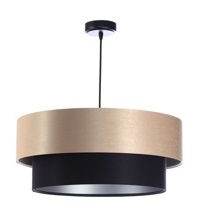 Lampa Bps Koncept wisząca DOUBLE 60 czarna/kremowa 1 szt