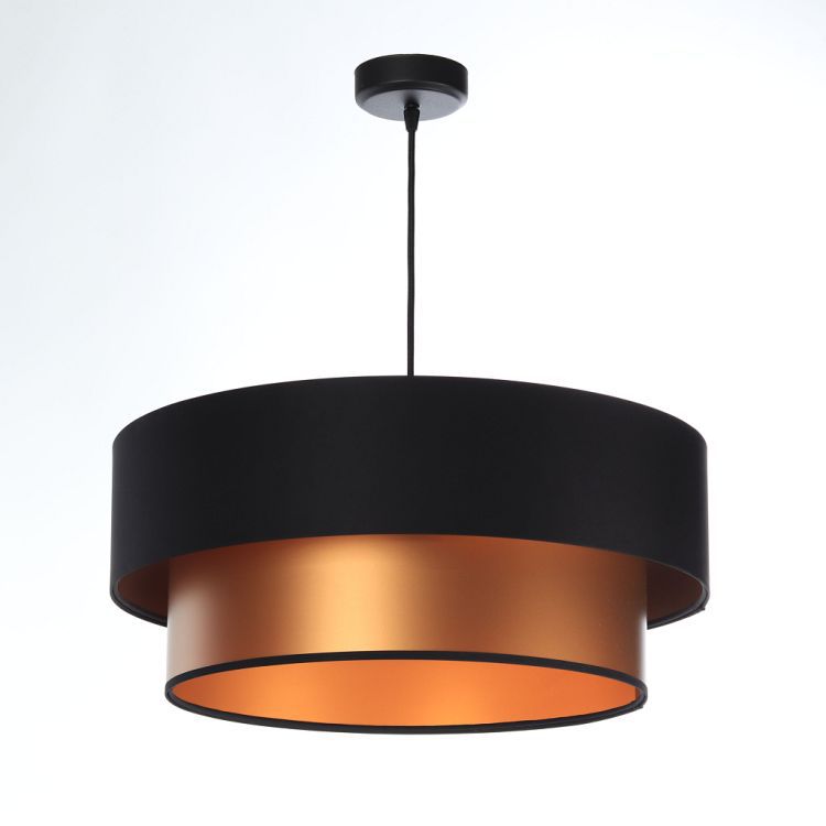 Lampa Bps Koncept wisząca DOUBLE BLACK 50 miedziana/czarna 1 szt