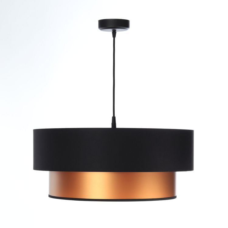 Lampa Bps Koncept wisząca DOUBLE BLACK 50 miedziana/czarna 1 szt