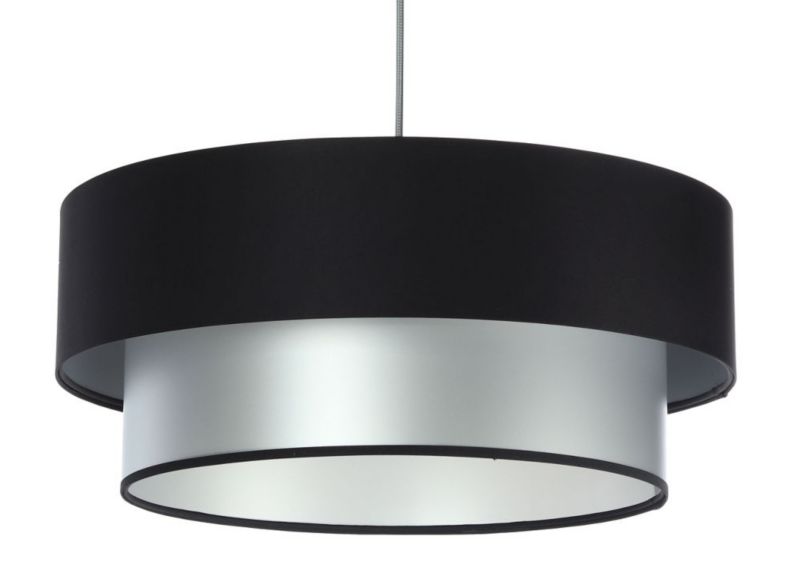 Lampa Bps Koncept wisząca DOUBLE BLACK 50 srebrna/czarna 1 szt