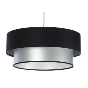 Lampa Bps Koncept wisząca DOUBLE BLACK 50 srebrna/czarna 1 szt