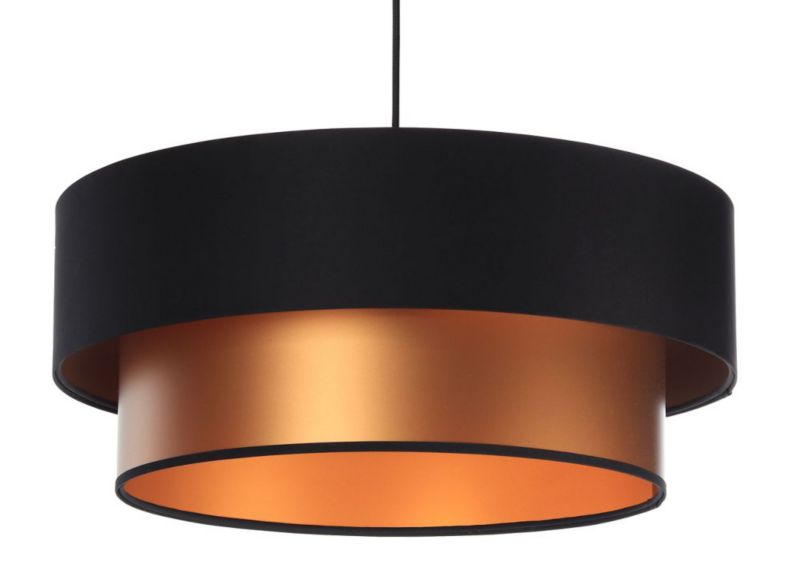 Lampa Bps Koncept wisząca DOUBLE BLACK 60 miedziana/czarna 1 szt