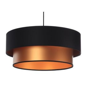 Lampa Bps Koncept wisząca DOUBLE BLACK 60 miedziana/czarna 1 szt
