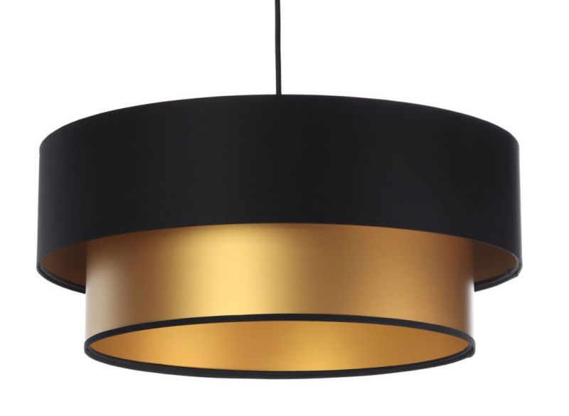 Lampa Bps Koncept wisząca DOUBLE BLACK 60 złota/czarna 1 szt