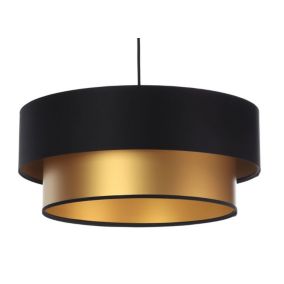 Lampa Bps Koncept wisząca DOUBLE BLACK 60 złota/czarna 1 szt