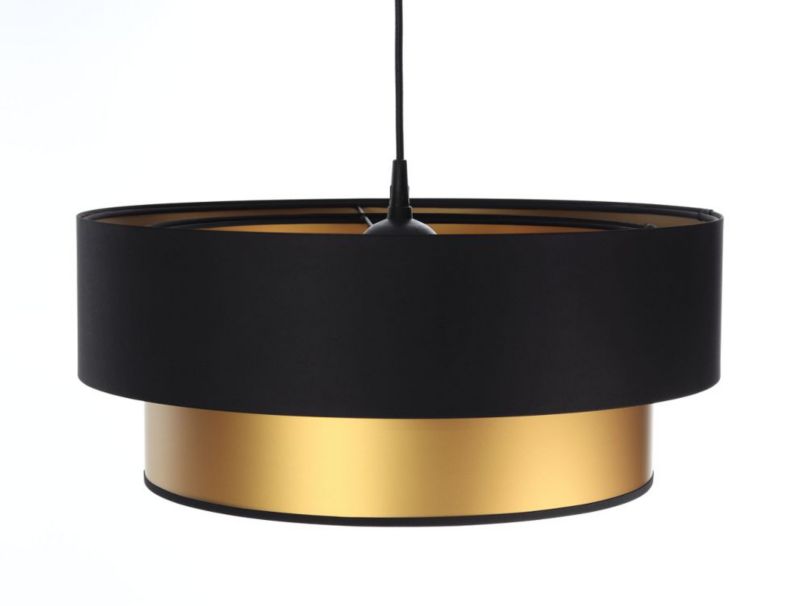 Lampa Bps Koncept wisząca DOUBLE BLACK 60 złota/czarna 1 szt