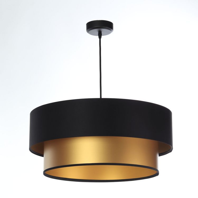 Lampa Bps Koncept wisząca DOUBLE BLACK 60 złota/czarna 1 szt