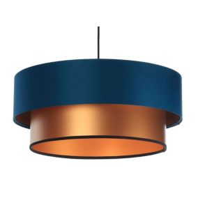 Lampa Bps Koncept wisząca DOUBLE BLUE 40 granatowa/miedziana 1 szt
