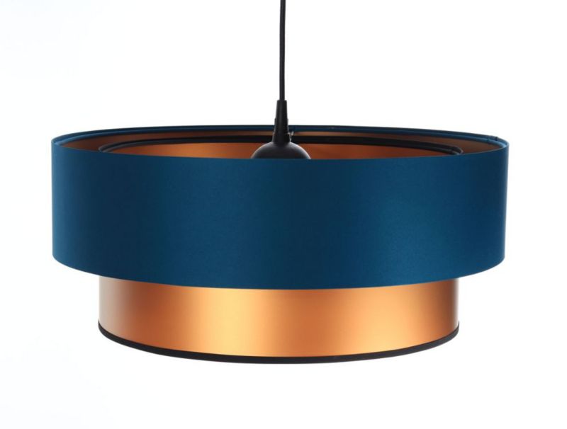 Lampa Bps Koncept wisząca DOUBLE BLUE 40 granatowa/miedziana 1 szt