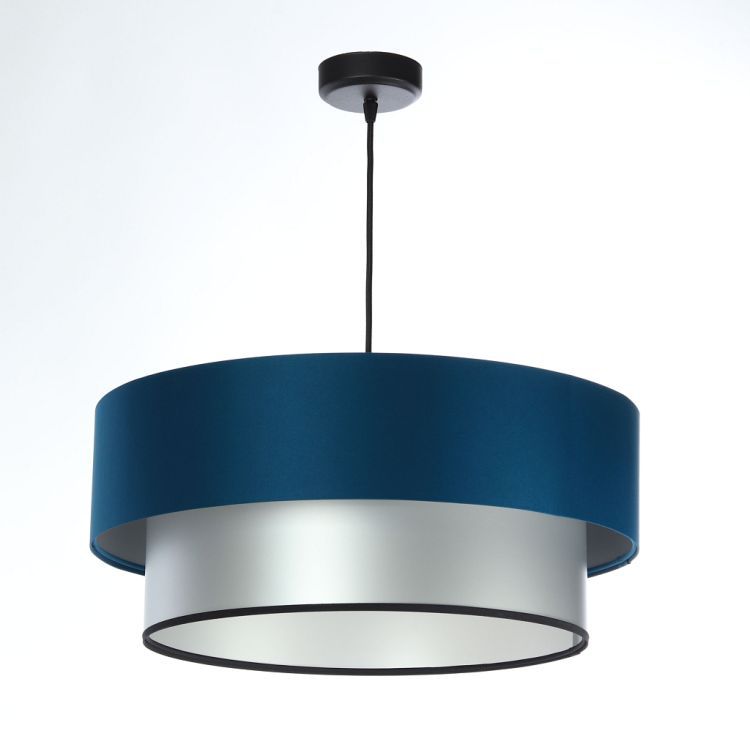 Lampa Bps Koncept wisząca DOUBLE BLUE 60 granatowa/srebrna 1 szt