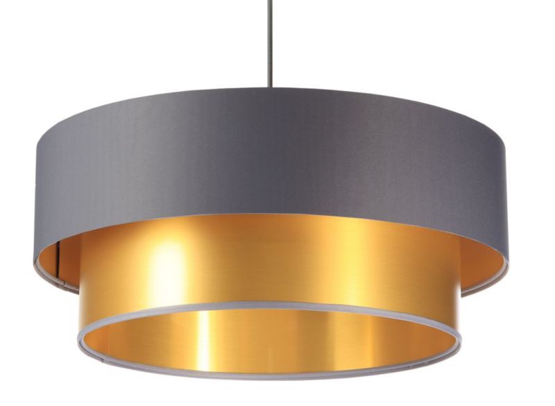 Lampa Bps Koncept wisząca DOUBLE GRAY 50 szara/złota 1 szt