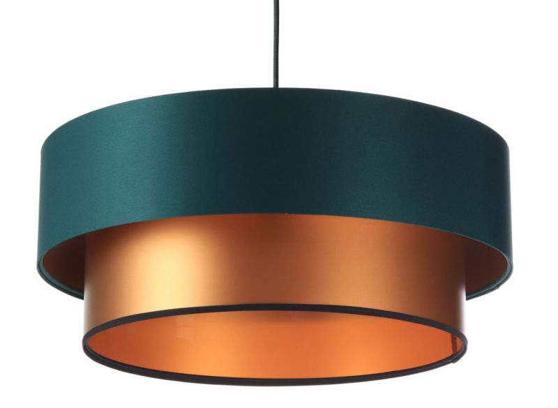 Lampa Bps Koncept wisząca DOUBLE GREEN 40 zielona/miedziana 1 szt