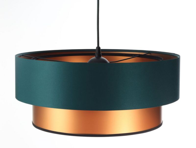 Lampa Bps Koncept wisząca DOUBLE GREEN 40 zielona/miedziana 1 szt