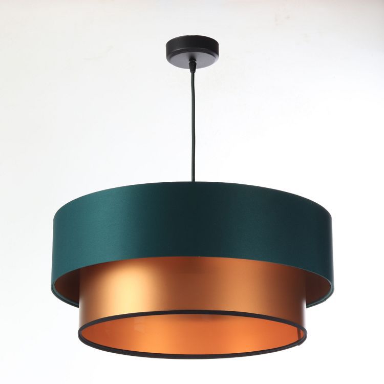 Lampa Bps Koncept wisząca DOUBLE GREEN 40 zielona/miedziana 1 szt