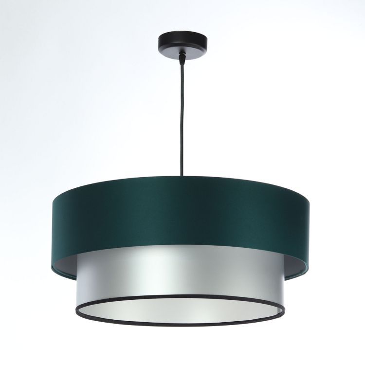 Lampa Bps Koncept wisząca DOUBLE GREEN 50 zielona/srebrna 1 szt