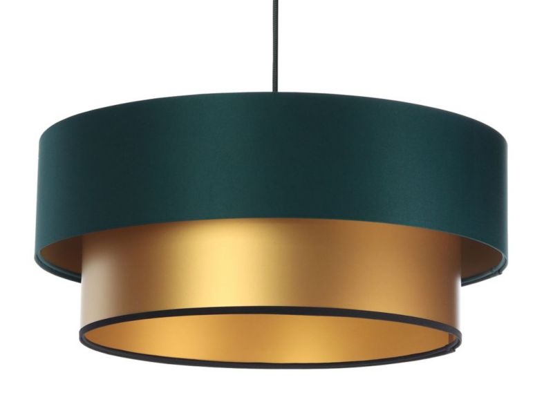 Lampa Bps Koncept wisząca DOUBLE GREEN 60 zielona/złota 1 szt
