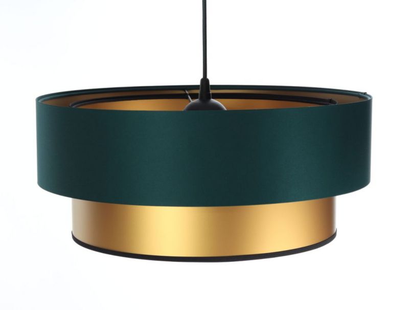 Lampa Bps Koncept wisząca DOUBLE GREEN 60 zielona/złota 1 szt