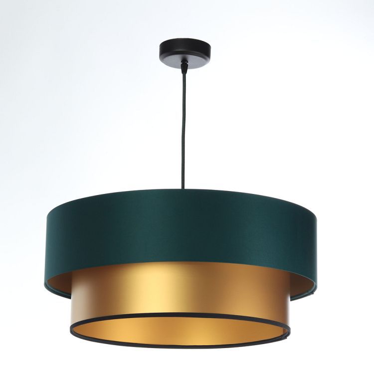 Lampa Bps Koncept wisząca DOUBLE GREEN 60 zielona/złota 1 szt