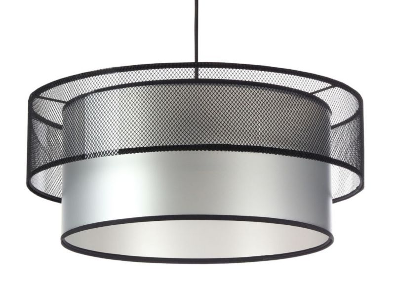 Lampa Bps Koncept wisząca DOUBLE NET 50 srebrna 1 szt